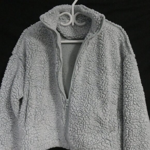 GARAGE | xs - extra small | Light Blue Lightweight Teddy - Sherpa Jacket - Picture 5 of 15